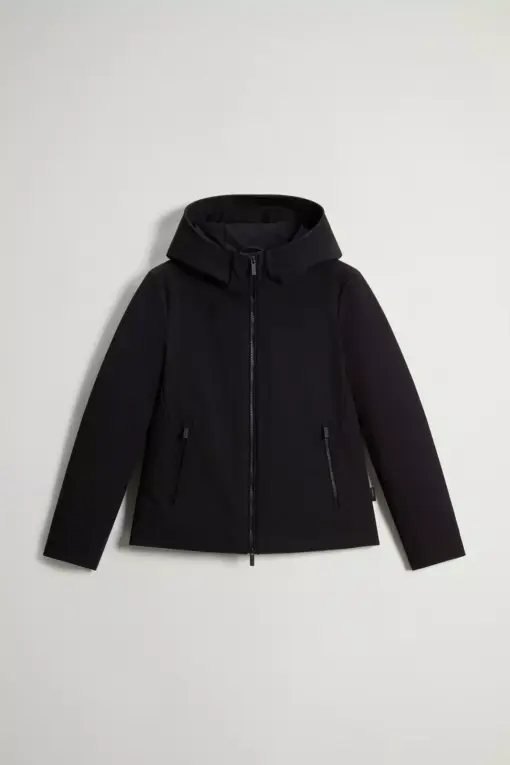 Woolrich - Firth Parka corto in Tech Softshell - Black - immagine 4